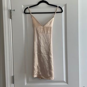 Champagne Silk Slip Dress